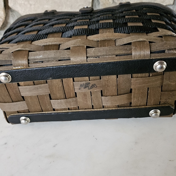 Longaberger Handmade Basket Weave To Go Tote Purse - Picture 10 of 14